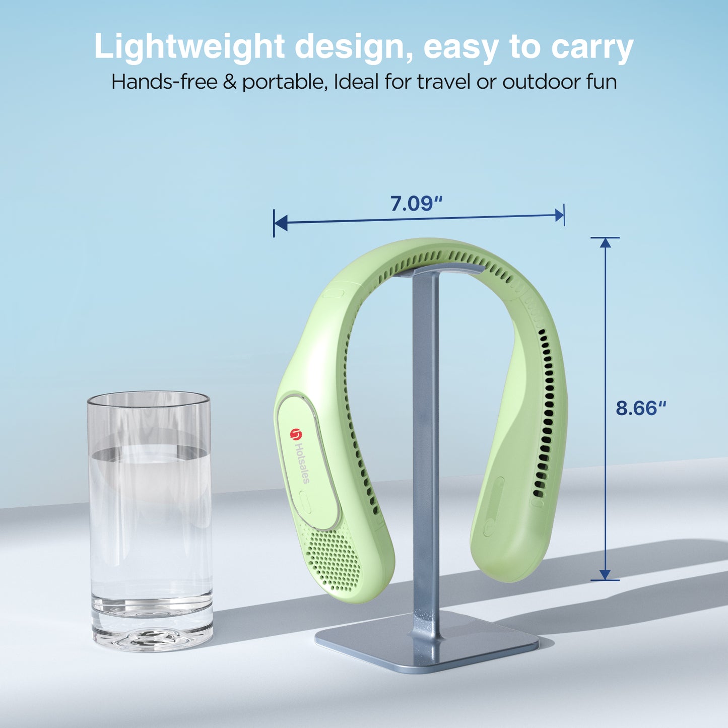 Neck Fan, Hands Free Bladeless Neck Fans Portable Rechargeable, 6000 mAh Battery Operated Wearable Personal Fan, Cooling Neck Fan, 3 Speeds, USB Fan Gifts for Men, Women, Travel, Outdoor