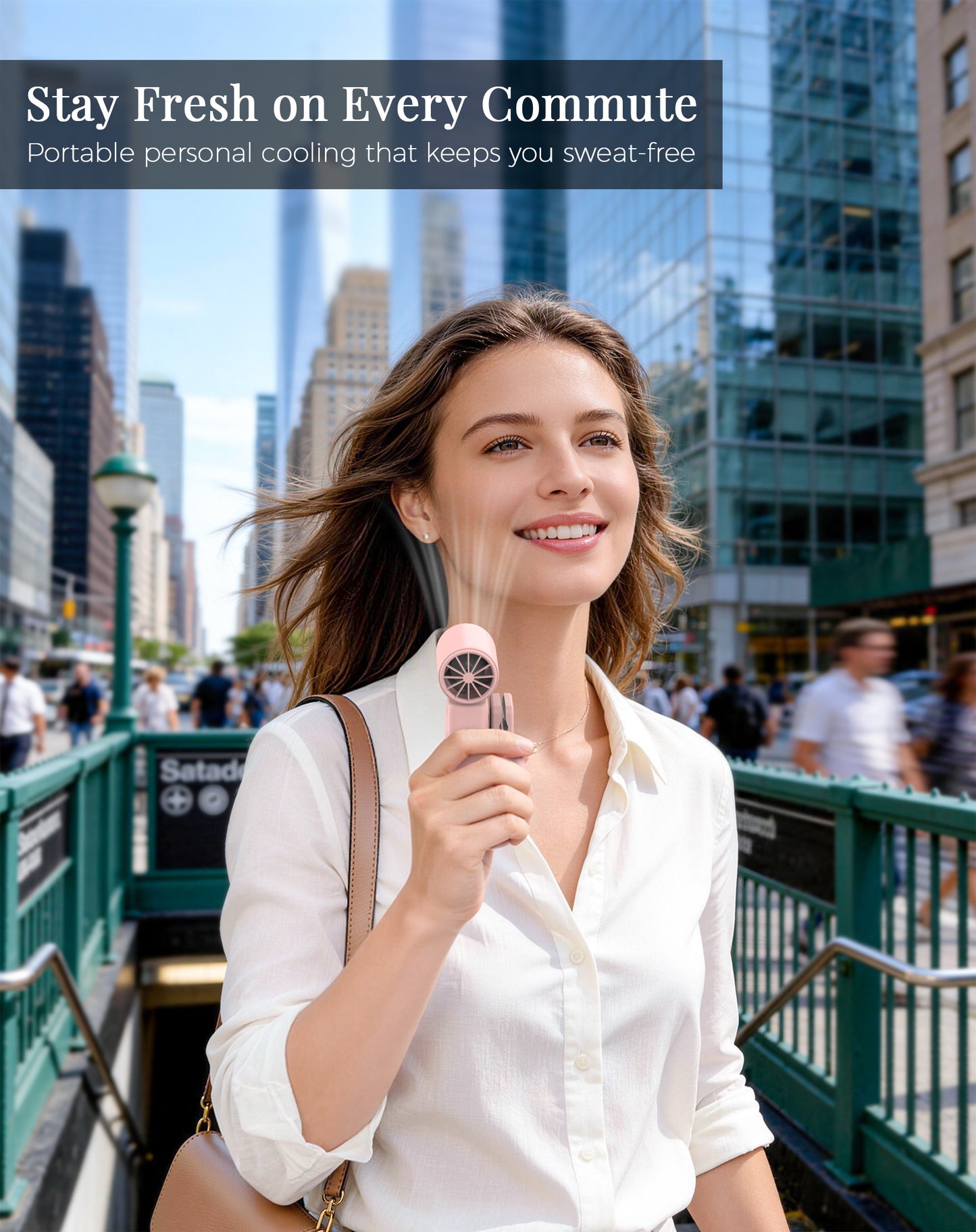 Hotsales Portable Handheld Fan Rechargeable, 13500 RPM High-Speed Personal Fan with Hands-Free Clip 180° Rotatable Smart LED Display 4 Speeds Mini Cooling for Travel, Commuting, Summer Gifts for Women & Men