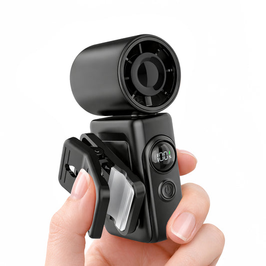 Hotsales Portable Handheld Fan Rechargeable, 13500 RPM High-Speed Personal Fan with Hands-Free Clip 180° Rotatable Smart LED Display 4 Speeds Mini Cooling for Travel, Commuting, Summer Gifts for Women & Men